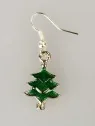 pendientes abeto verde de navidad