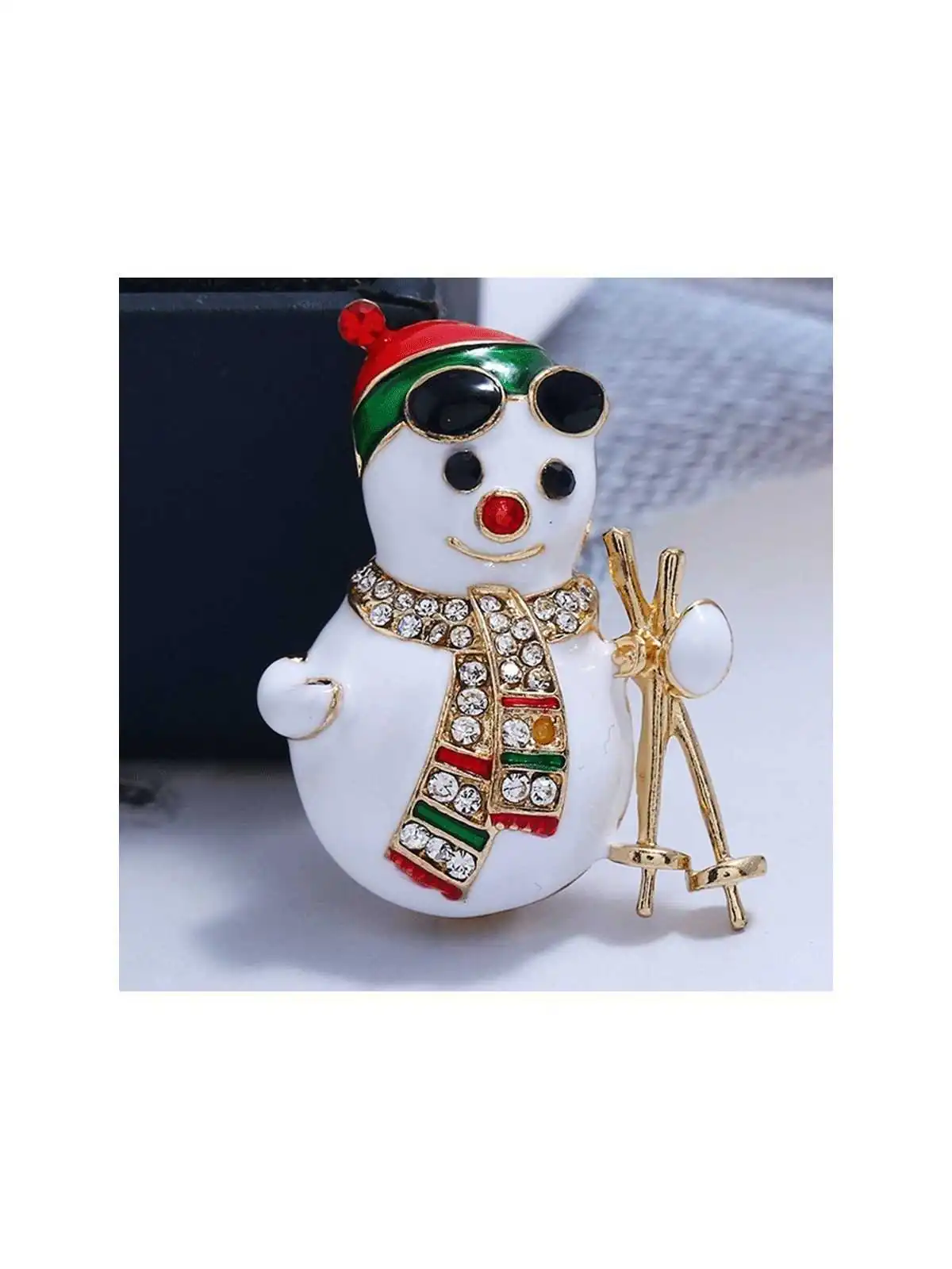 broche de esmalte papa noel 