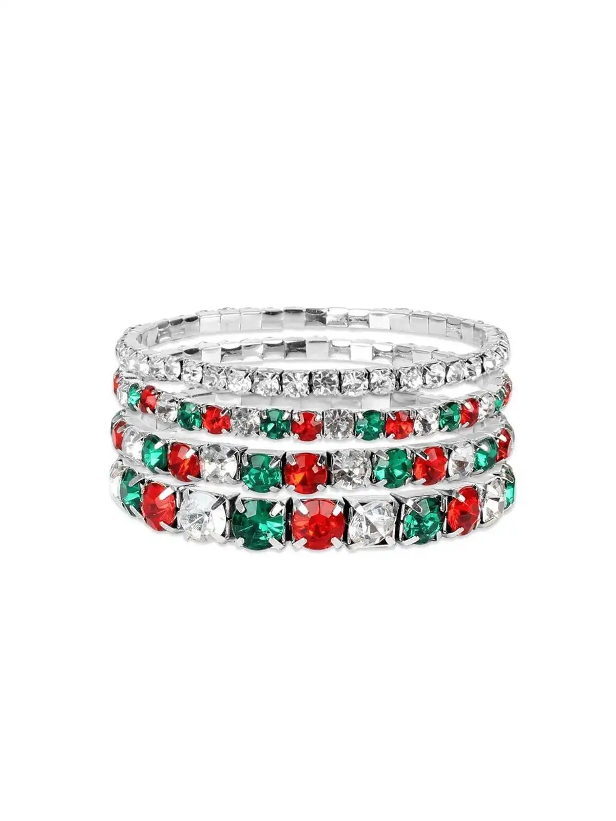 Brazaletes fantasía de cristal de la navidad