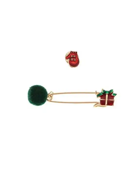broche imperdible de navidad verde