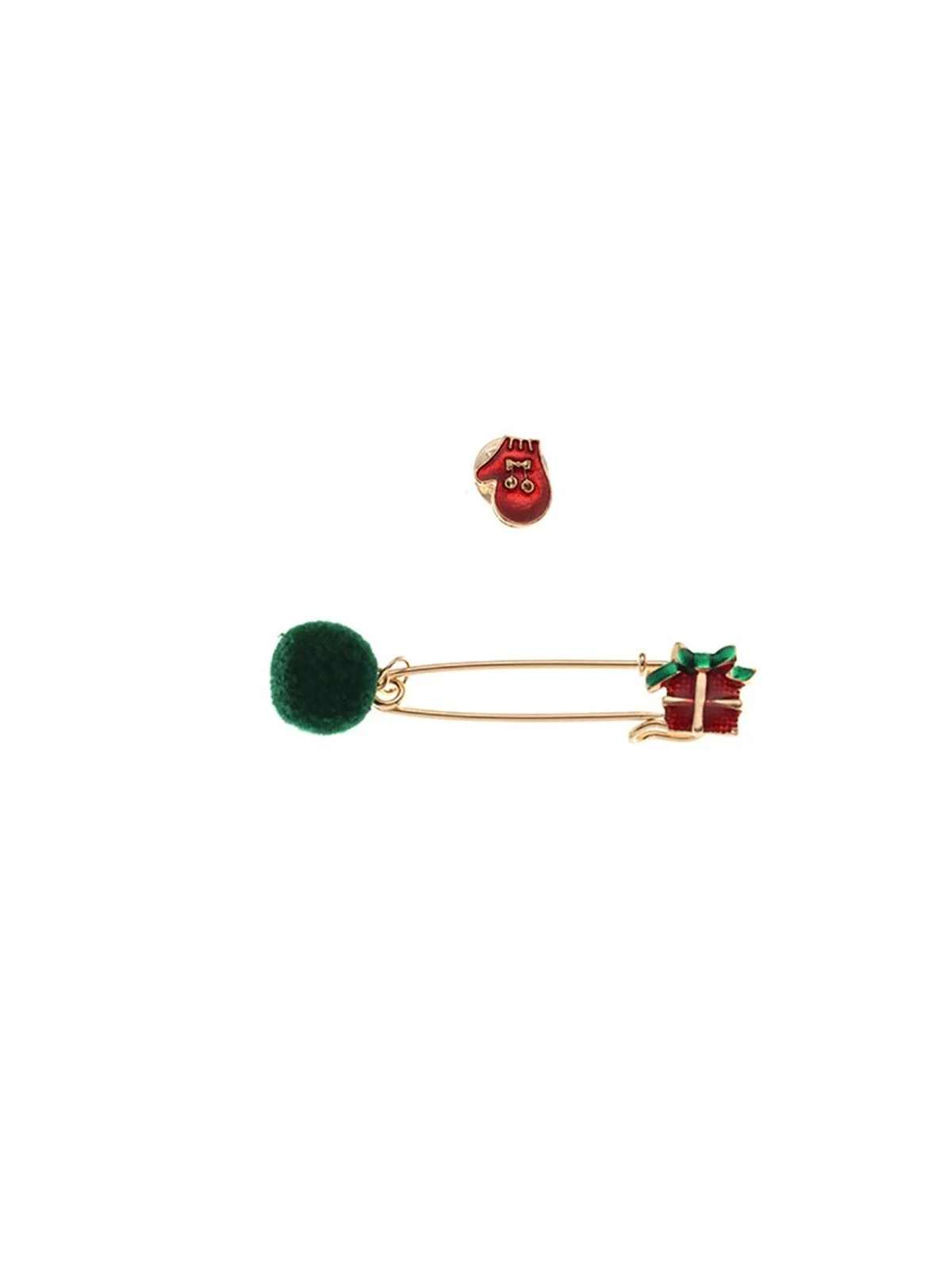 broche imperdible de navidad verde