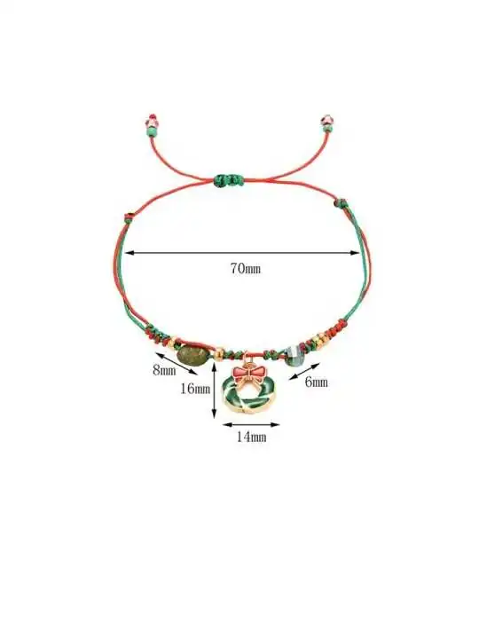 pulsera de algodón de la navidad 