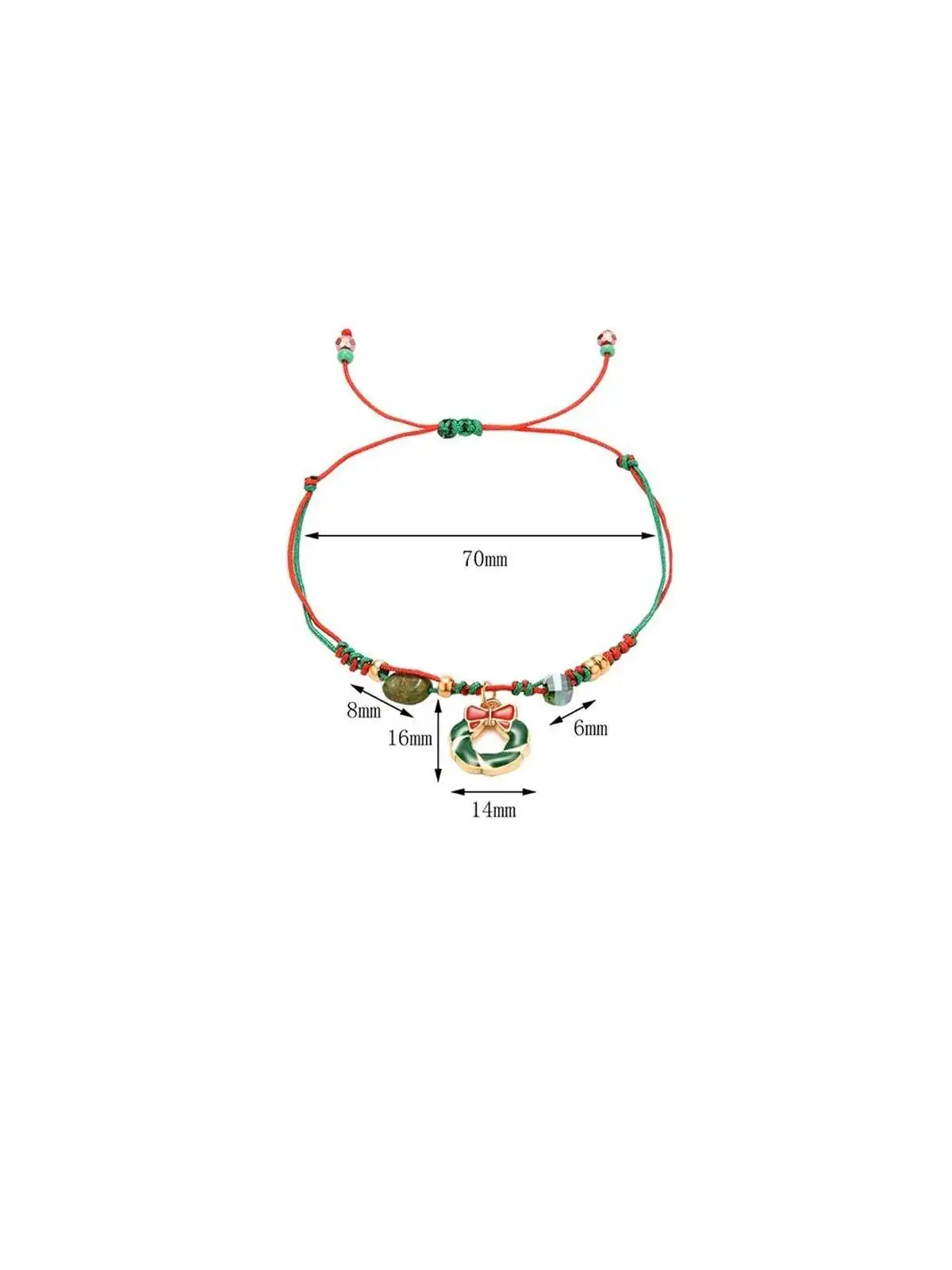 pulsera de algodón de la navidad 