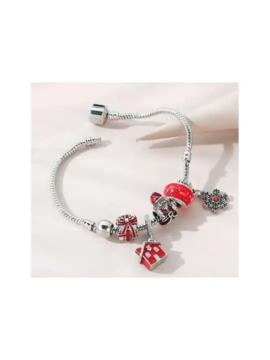 pulsera de charms casita de la navidad 