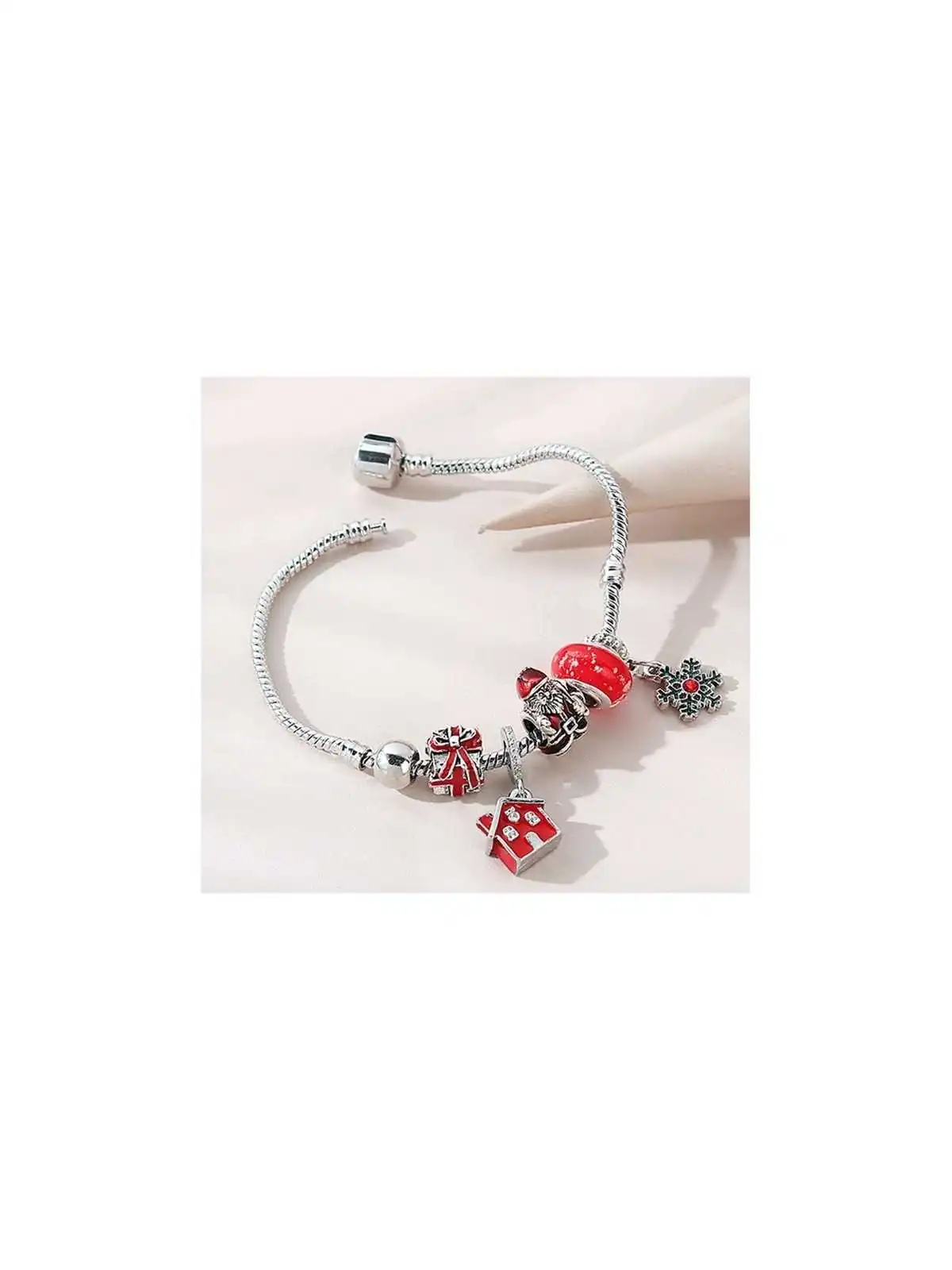 pulsera de charms casita de la navidad 