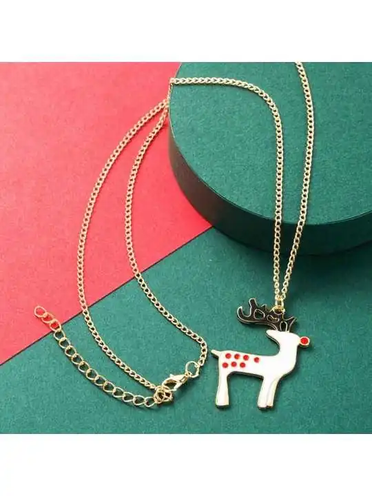 collar alce de la navidad