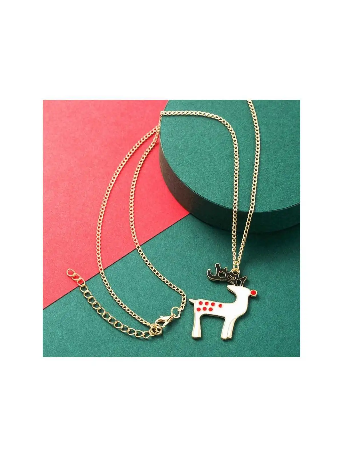 collar alce de la navidad
