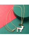 collar alce de la navidad