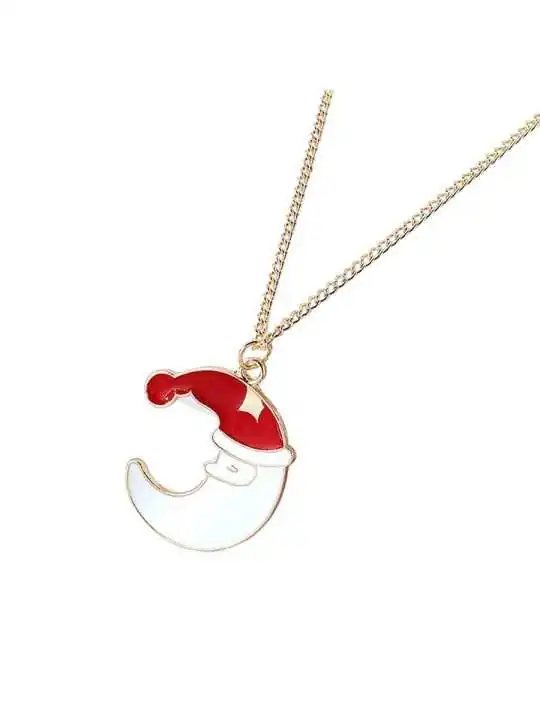 collar con colgante luna de navidad