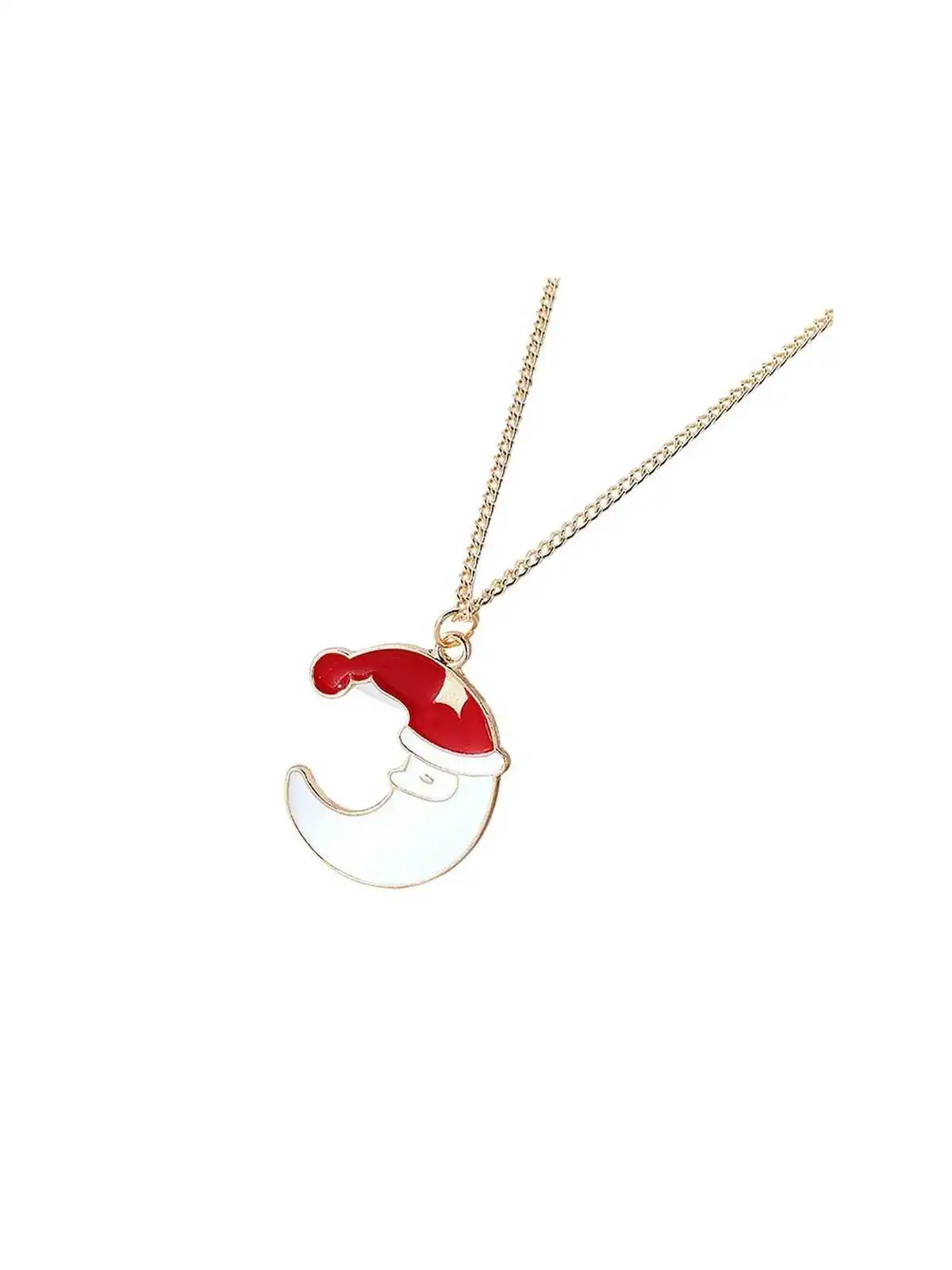 collar con colgante luna de navidad