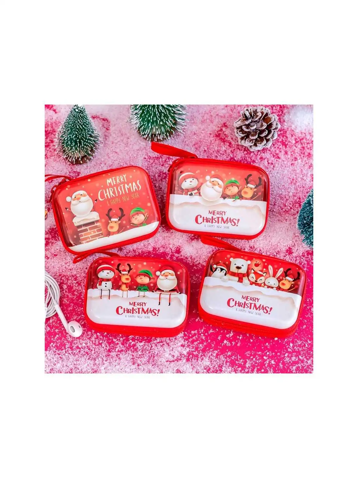 bolsitos rojos de la navidad