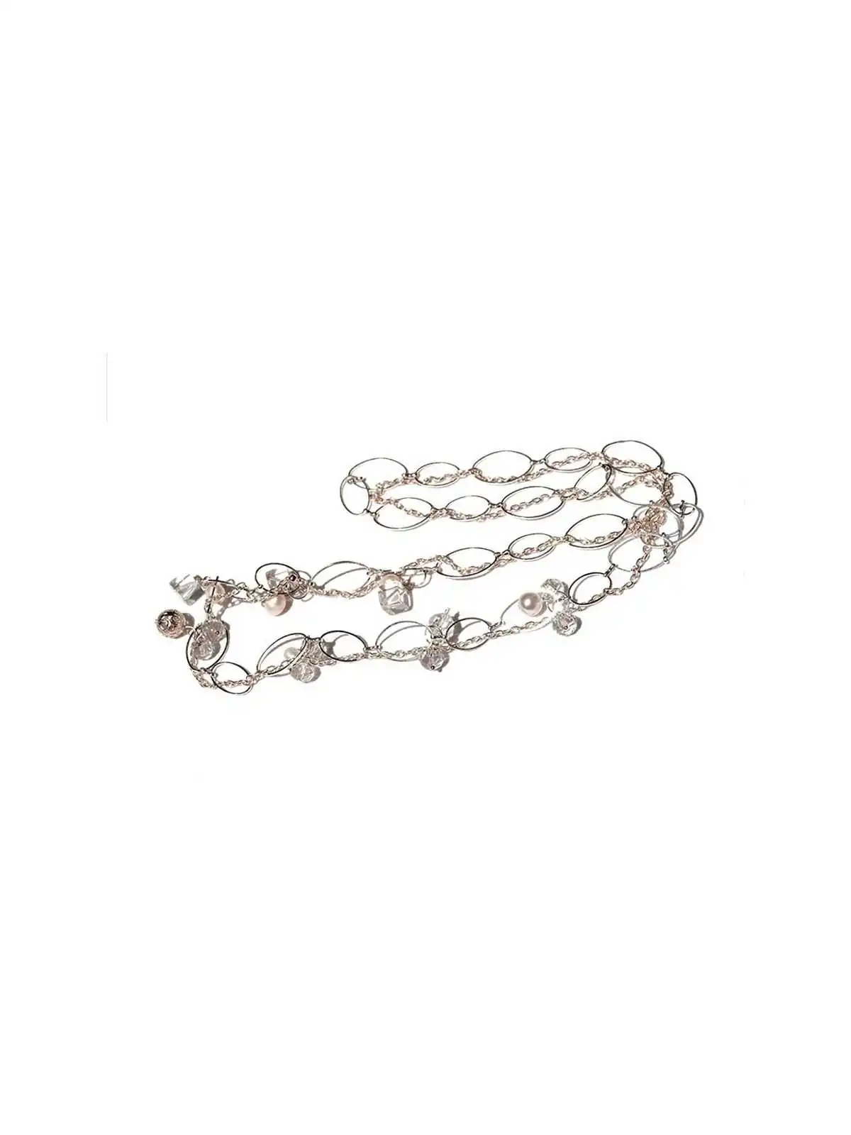 collar largo fantasía de cristal