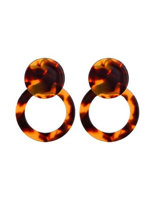 Pendientes resina de rarey disco y aro