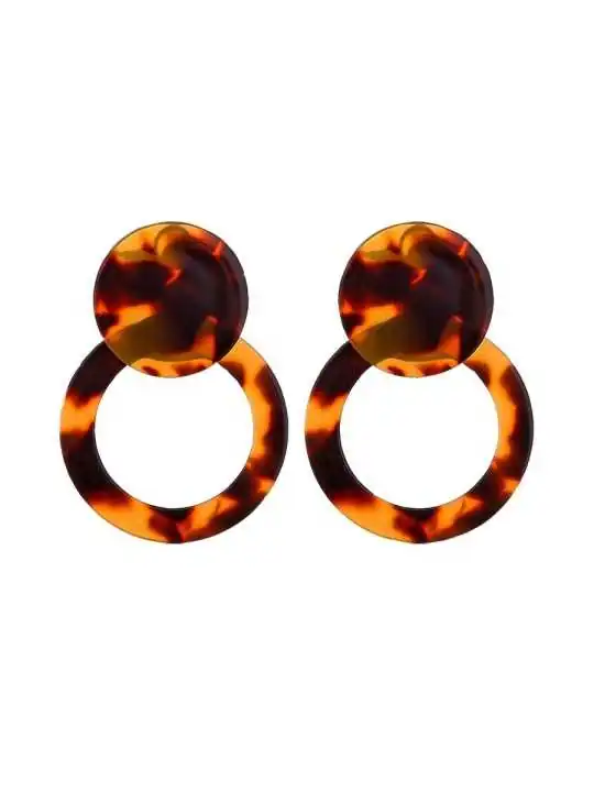 Pendientes resina de rarey disco y aro