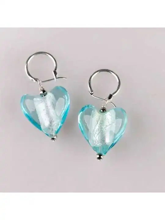Pendientes azules de cirstal