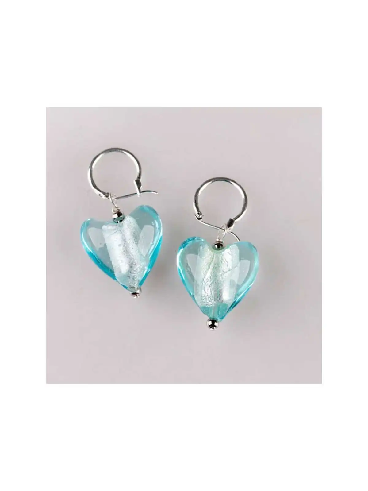 Pendientes azules de cirstal