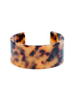 Brazalete cuff de resina de carey
