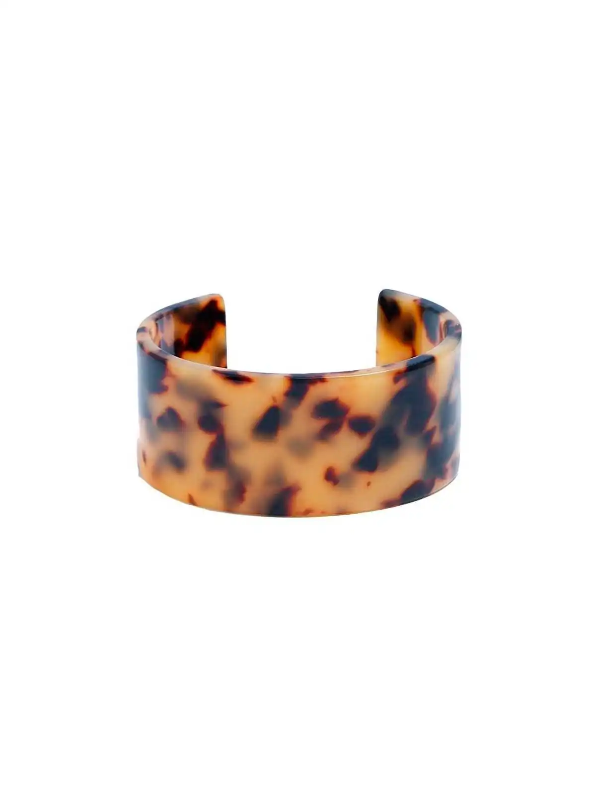 Brazalete cuff de resina de carey