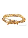 brazalete sin fin cristales amarillos y ocres