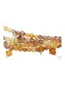 Detalle de brazalete sin fin con cristales austríacos amarillos