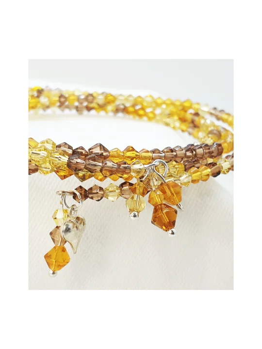 brazalete cristal austriaco amarillo