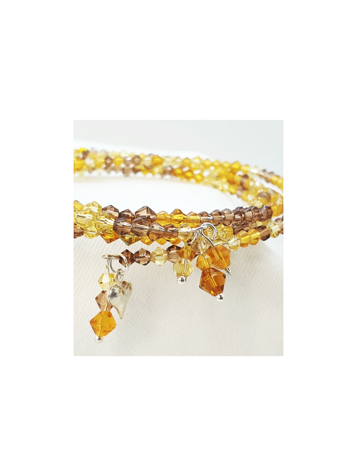 brazalete cristal austriaco amarillo