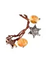 pulsera cuero con cristal amarillo