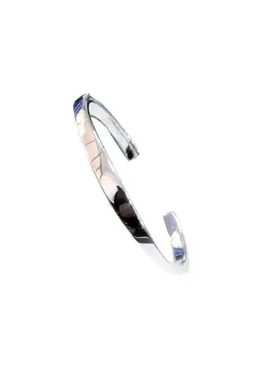 brazalete plateado abierto