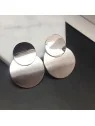 Pendientes XL de diseño plateado