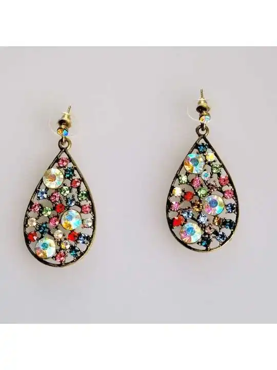 Pendientes de fiesta multicolores
