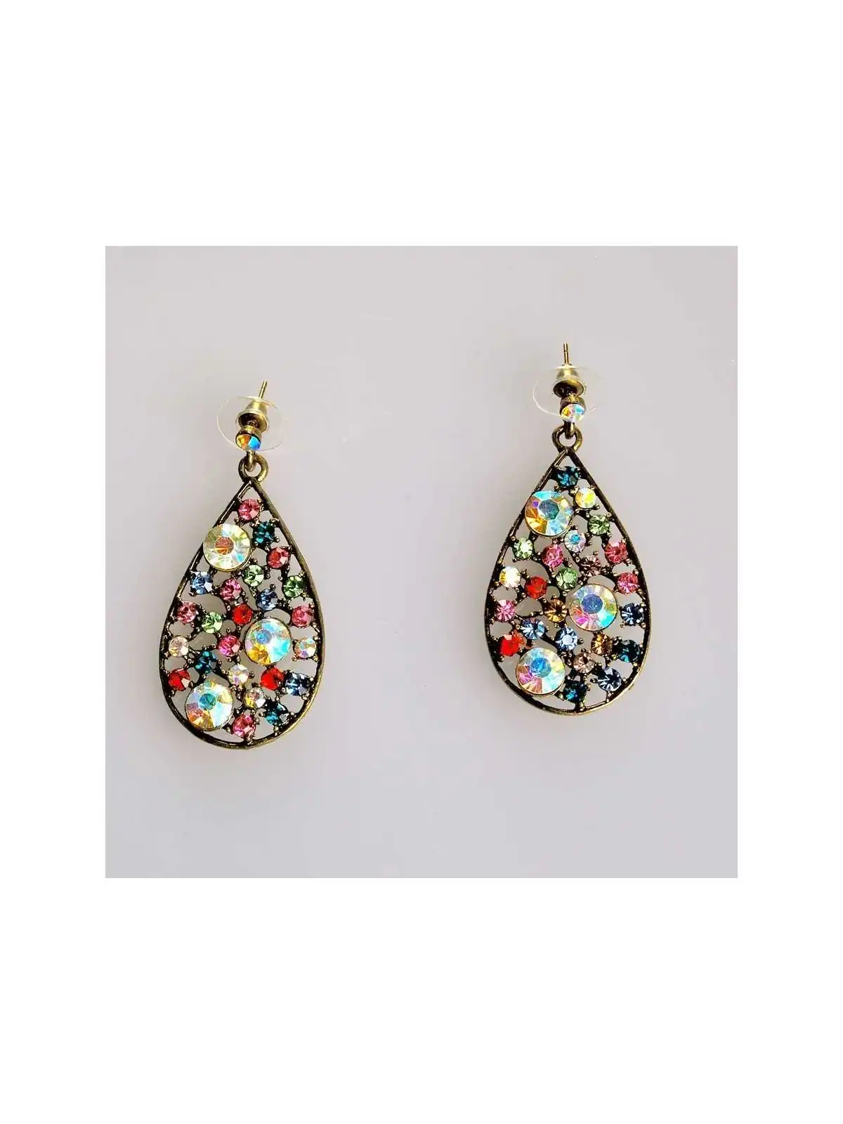 Pendientes de fiesta multicolores