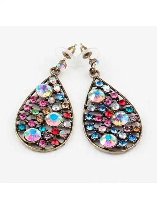 Pendientes de fiesta fantasía de color