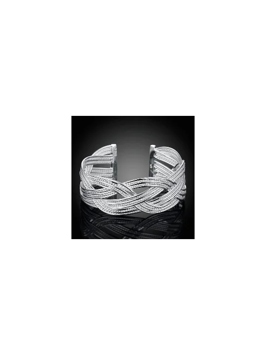 Brazalete en forma de banda metálica trenzada