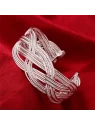 Pulsera plateada trenzada