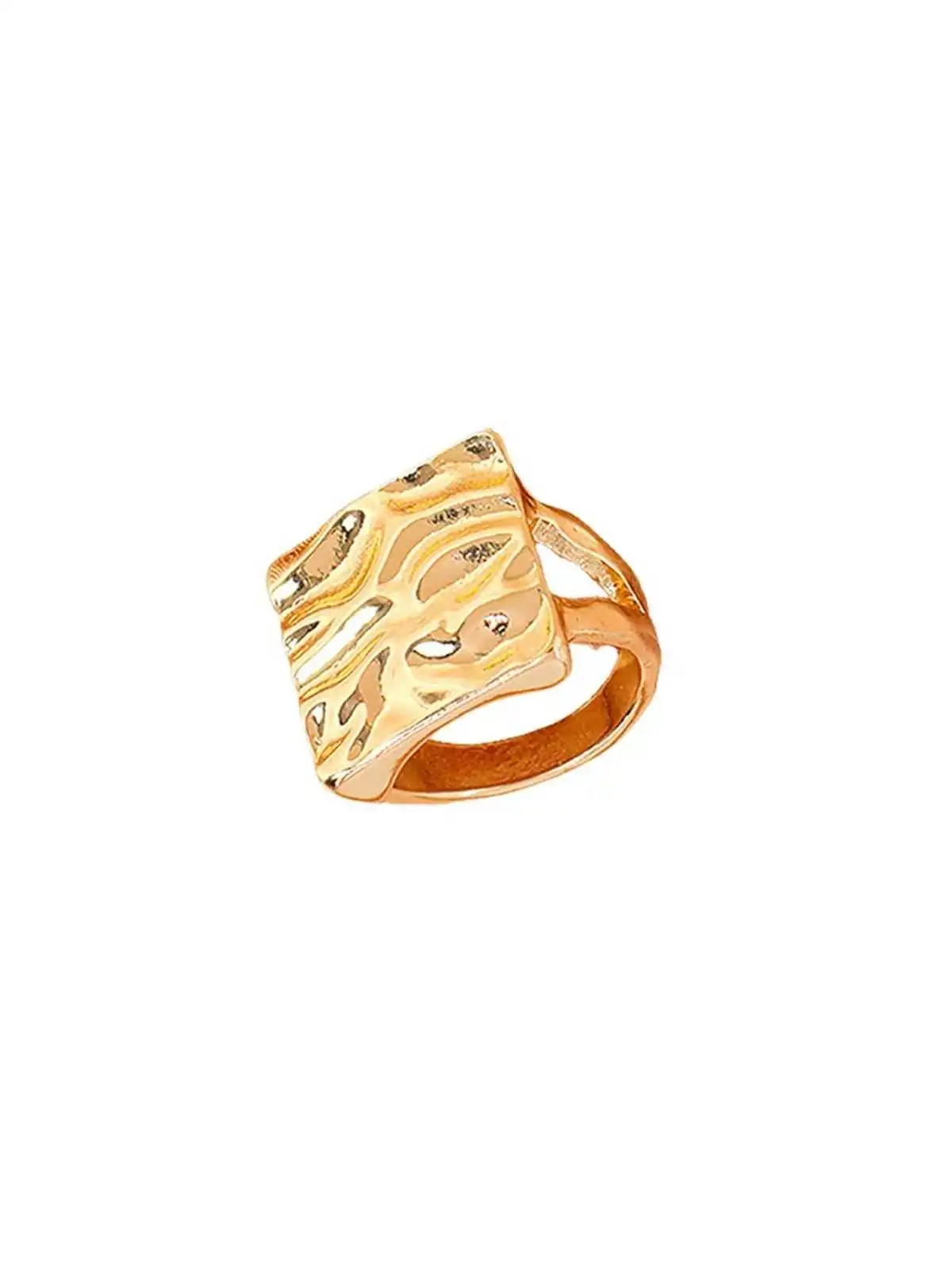 anillo sello dorado