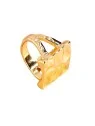 anillo con sello dorado