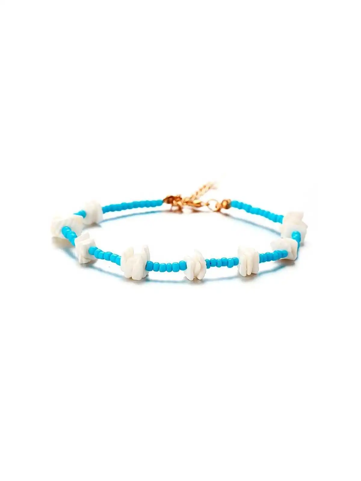 tobillera chaquiras azules