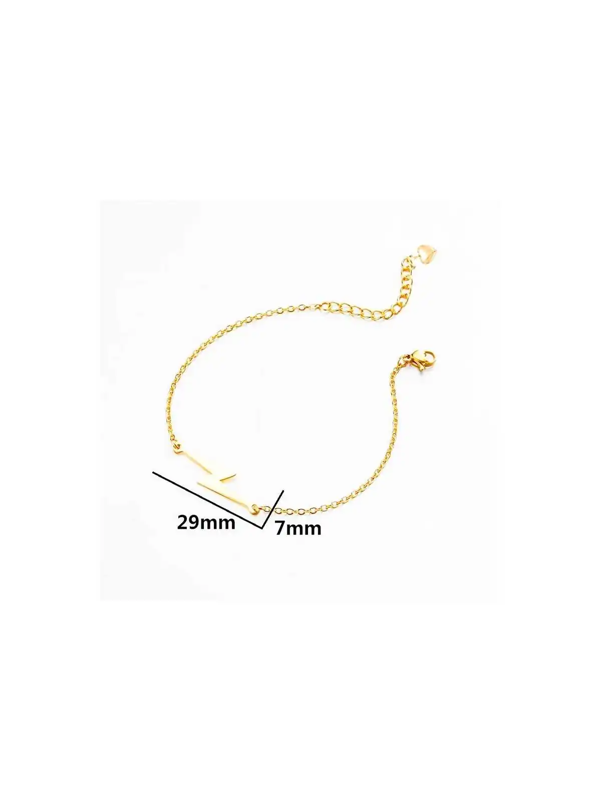 pulsera rayo dorado