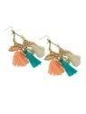 Pendientes de rafia natural estilo hippie