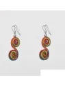 pendientes de seda multicolor 