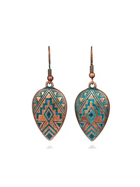 pendientes étnicos de cobre