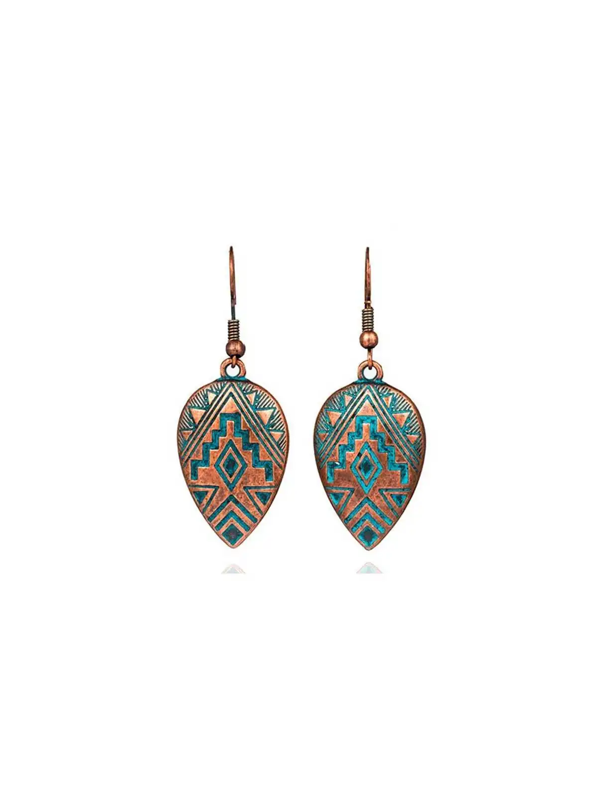 pendientes étnicos de cobre