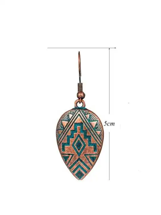 pendintes estilo étnico decobre