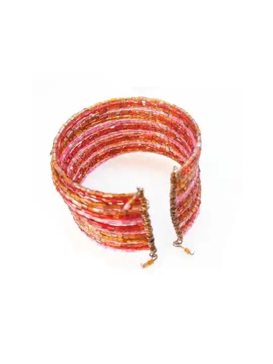 brazalete de chaquiras multicolor caldero