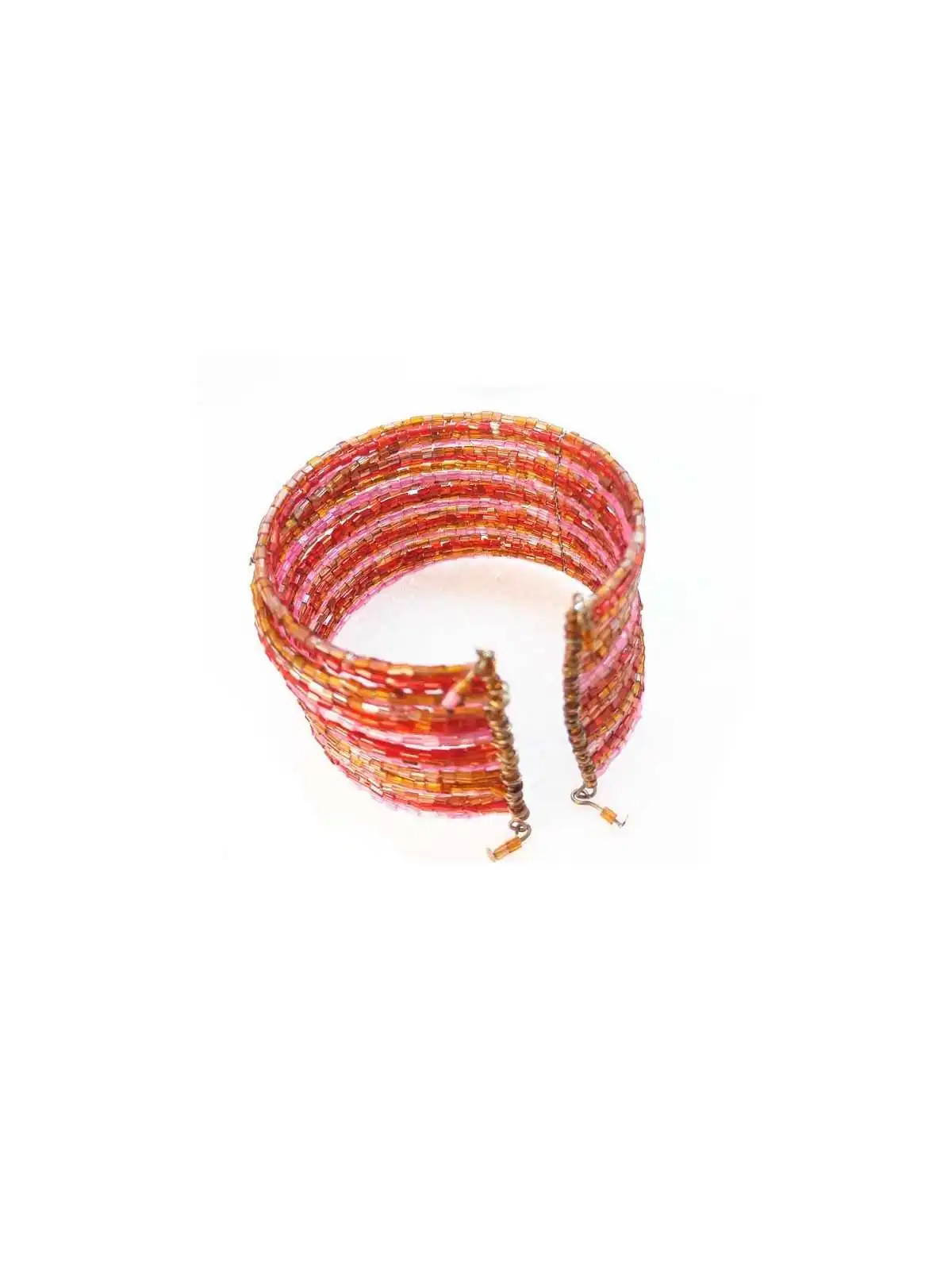 brazalete de chaquiras multicolor caldero