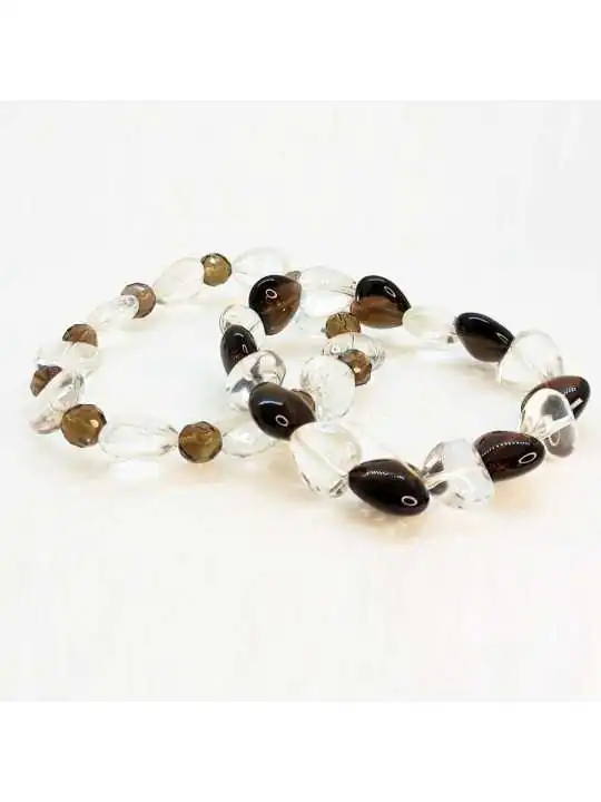 pulseras extensibles transparentes y humo