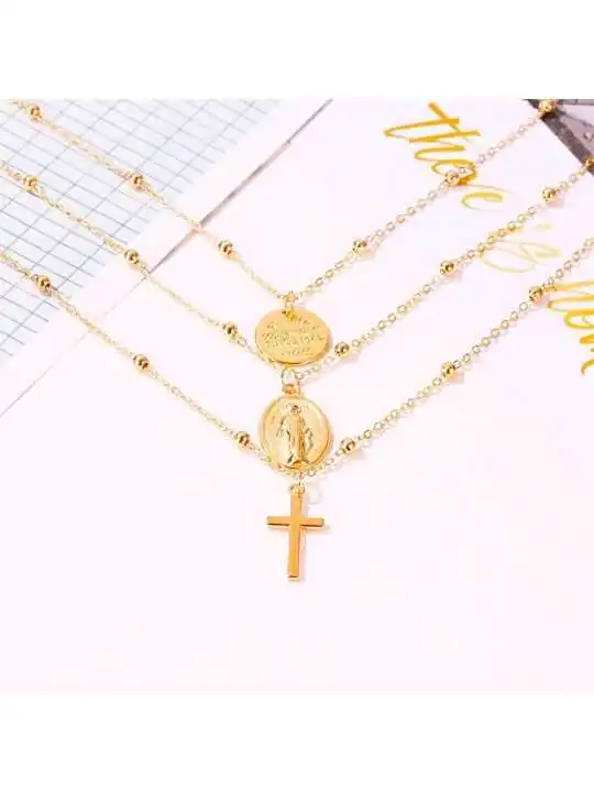 Collar Tres Cadenas Doradas