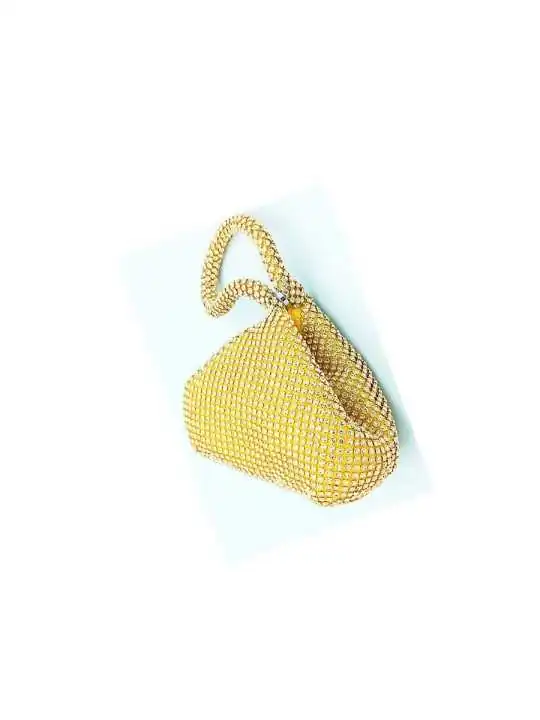 bolsito de fiesta dorado con lentejuelas