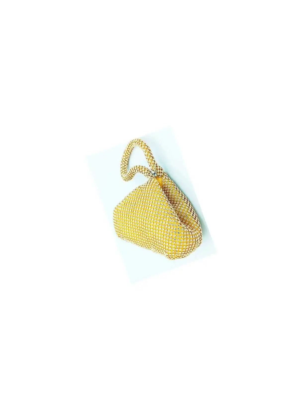 bolsito de fiesta dorado con lentejuelas