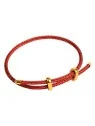 pulsera roja en acero 